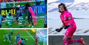 ¡Era el minuto 90+9 y pasó esto en la Liga MX! Portero Carlos Acevedo anota gol salvador para el Santos en empate ante Querétaro