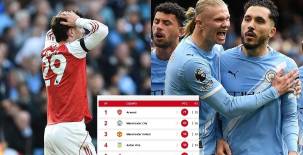 Así queda la tabla de posiciones de la Premier League tras el triunfo del Manchester City al Arsenal