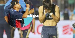 Jhen Clever Portillo lució emocionado por el valioso logro donde contribuyó con el lanzamiento del penal decisivo. Fotos Marvin Salgado y Mauricio Ayala.