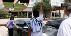 La Selección de Argentina llegó esta tarde a Texas para preparar el partido de este sábado contra Honduras y esto sucedió con Leo Messi.