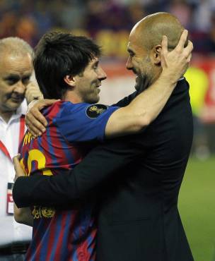 Leo Messi y Guardiola estuvieron juntos por varios años en el Barcelona.