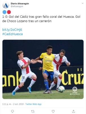 ¡Alaban a Choco! Lo que dicen los medios españoles sobre el hondureño Antony Lozano