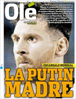 Honduras y la Argentina de messi se alejan del Mundial de Rusia 2018