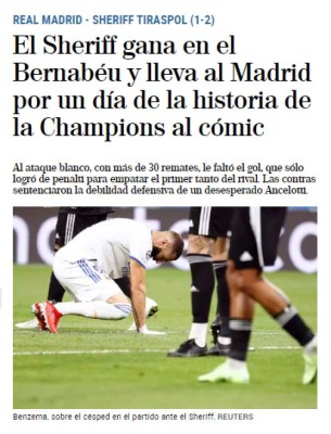 ''Tiroteados por el Sheriff'': la prensa mundial reacciona tras la dura derrota del Real Madrid en Champions