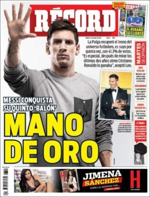 Las portadas del mundo deportivo se rinden a Lío Messi