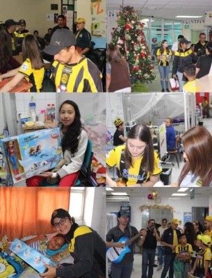 Jugadores y equipos de fútbol que entregaron ayudas en fiestas navideñas