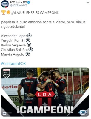 Prensa internacional sobre Alajuelense y López luego de ganar la Liga Concacaf: 'Ruge el León de Centroamérica'