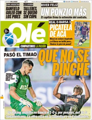 Las portadas por el mundo sobre la paliza del Barcelona ante el Real Madrid en Copa