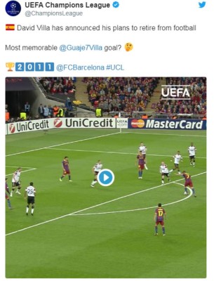 Los mensajes para David Villa tras anunciar su retiro del fútbol: 'Fue un honor Guaje'&nbsp;&nbsp;