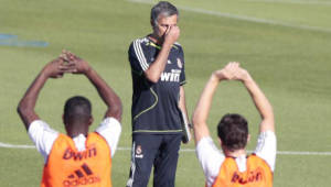 Mourinho también sudó ya la camiseta merengue.