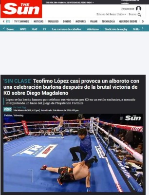 Lo que dicen los medios sobre el nocaut de Teófimo López