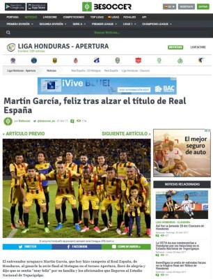 Así felicitan los medios internacionales al Real España tras levantar la 12