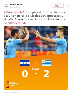 Lo que dicen los medios internacionales tras la derrota de Honduras ante Uruguay en Polonia 2019