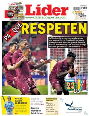 ''Pa' que respeten'', así amanecen las portadas tras la derrota de la Argentina de Messi