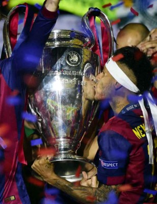 La celebración del Barcelona campeón de la Champions League