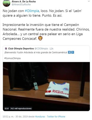 Yustin Arboleda a Olimpia: Lo que dijeron los periodistas de Honduras sobre el fichaje