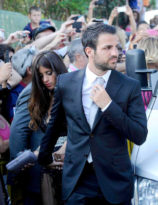 Xavi Hernández contrae matrimonio en Blanes con Nuria Cunillera.