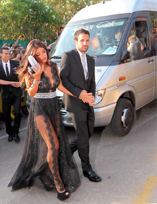 Xavi Hernández contrae matrimonio en Blanes con Nuria Cunillera.