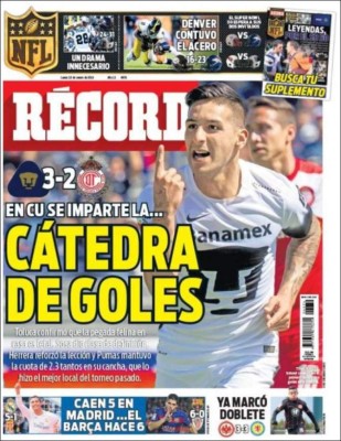 Las portadas deportivas más importantes del lunes 18 de enero de 2016