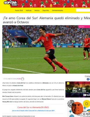 Así ve la prensa mundial el pase de México a los octavos de Rusia 2018