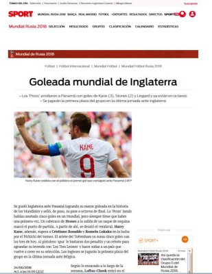 Así reaccionó la prensa mundial tras la paliza de Inglaterra sobre Panamá