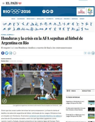 Prensa internacional se rinde a Honduras tras eliminar a Argentina