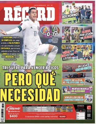 'Punto amargo', 'Poca magia', 'Panamá ilusiona', 'decepción tica': las portadas de los diarios en Concacaf