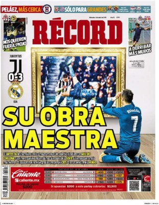 'Cristiano tocó el cielo', Ronaldo se lleva las portadas de los diarios por el mundo