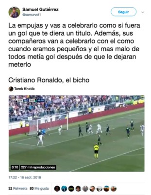 Cristiano Ronaldo y los divertidos memes tras marcar doblete con la Juventus
