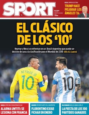 PORTADAS: Messi, Neymar, CR7 y el Honduras-Panamá con polémica