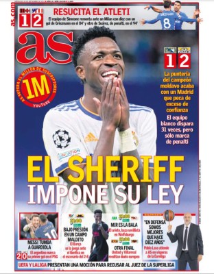 ''Tiroteados por el Sheriff'': la prensa mundial reacciona tras la dura derrota del Real Madrid en Champions