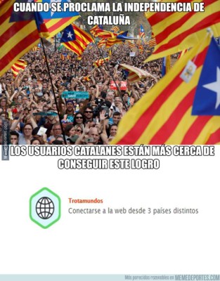 LOCURA: Los divertidos memes que está dejando la Independencia de Cataluña