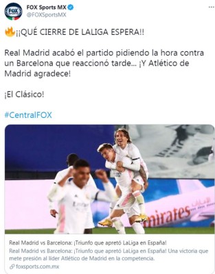 'A estos no hay quien los hunda', prensa mundial tras la victoria del Real Madrid sobre Barcelona