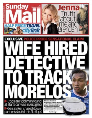 ¡Escándalo! Esposa de Alfredo Morelos pagó detective privado para seguir al futbolista del Rangers