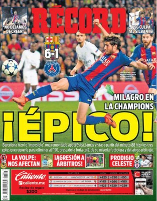 La prensa internacional se rinde a la 'noche mágica' del Barcelona