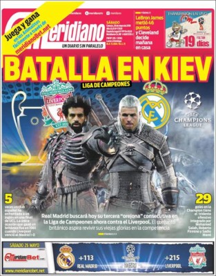 ¡Espectaculares! Las portadas de la final de Champions League entre Real Madrid y Liverpool