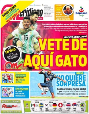 Tremendas portadas: El mundo se rinde ante Messi y a la clasificación de Argentina a octavos del Mundial