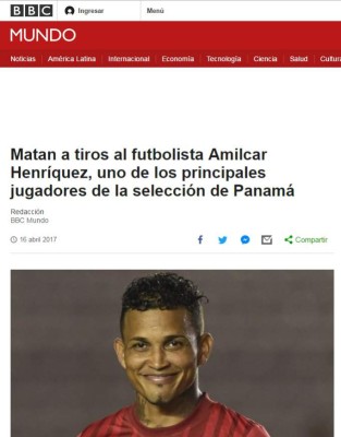 Así reaccionaron los medios por la muerte del jugador Amílcar Henríquez