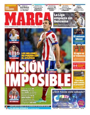 Viernes: Las portadas de los diarios deportivos del planeta