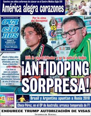 Portadas de hoy: Argentina se rinde a Messi y Honduras a ''TRUMPear'' a EUA