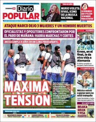 Las portadas por el mundo: La crisis de Argentina en el Mundial y el milagro alemán