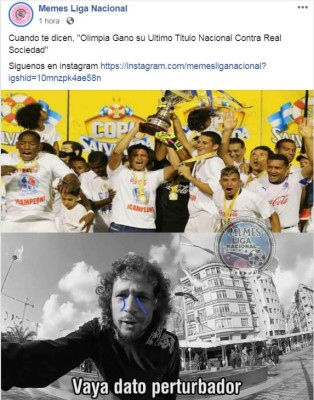 Divertidos memes atacan al Real España y Rony Martínez, Olimpia es alabado