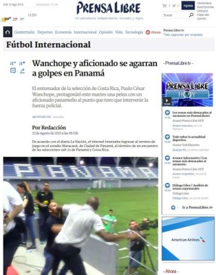 Escándalo de Paulo Wanchope le da la vuelta al mundo