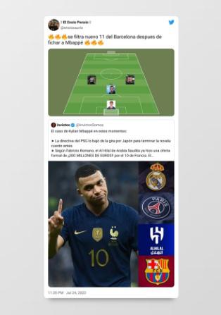 Ola de jocosos memes luego de que sonó el fichaje de Mbappé al Barcelona: Messi también es protagonista de las burlas