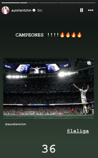 Bellingham con su madre y Rodrygo desde el carro: así celebraron los jugadores del Real Madrid el título de LaLiga