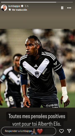 Kylian Mbappé sorprendió con mensaje para Alberth Elis: “Mis pensamientos positivos van para ti”