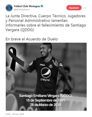 Así despiden jugadores, celebridades y medios de Santiago Vergara