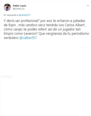 Le caen las avispas: Lluvia de críticas para periodista Carlos Alberth por llamar 'imbécil' a Leverón