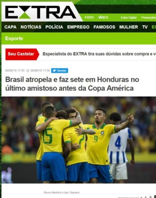 Lo que dice la prensa de Brasil tras el 7-0 a Honduras: 'Golpe y la mayor goleada'