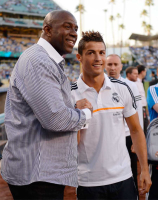 Cristiano Ronaldo, protagonista en la previa del Dodgers-Yankees .